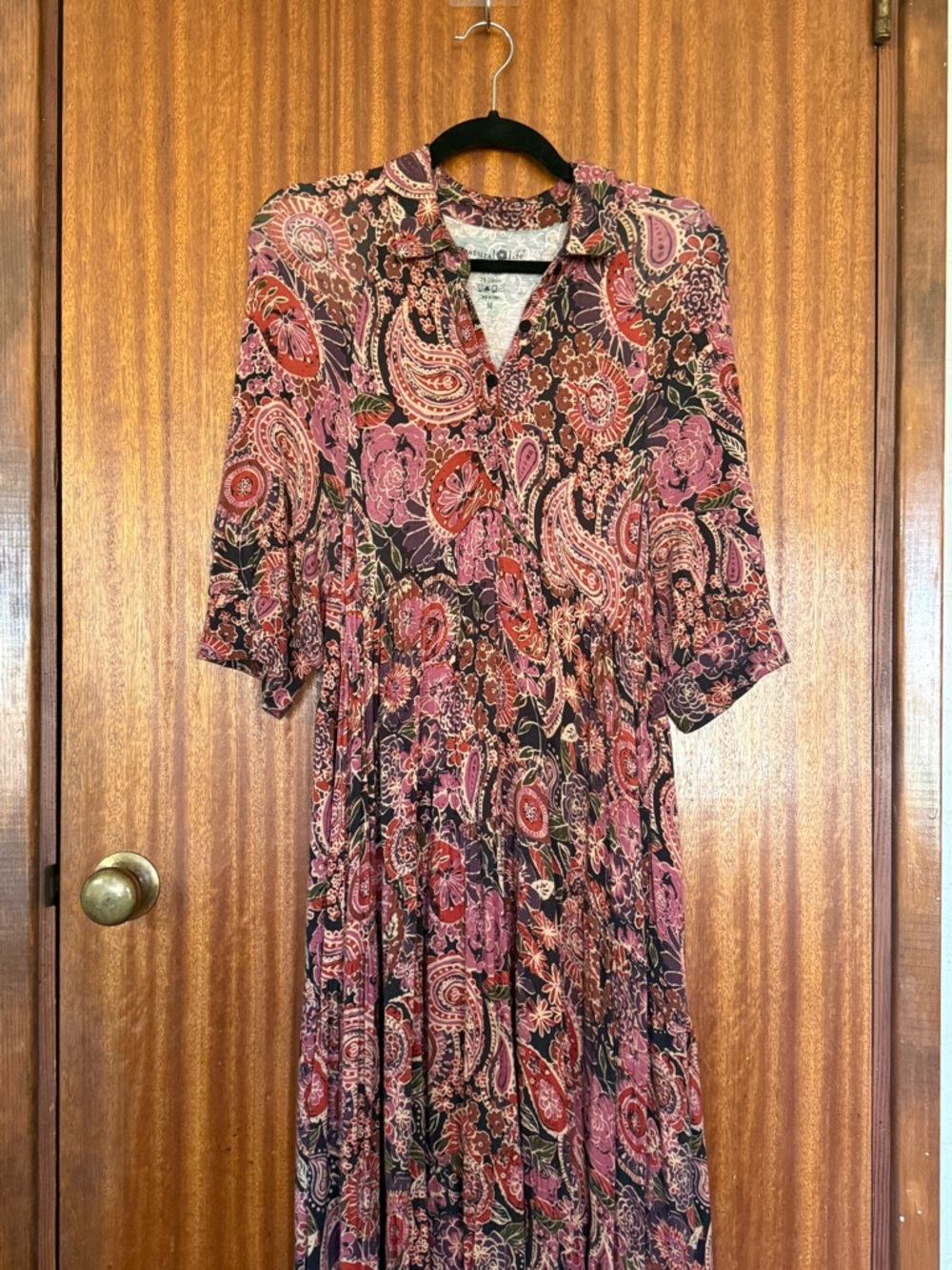 NATURAL LIFE Paisley Midi Dress in Rust and Black - Picture 4 of 8